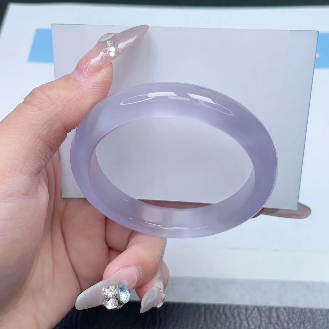 冰透紫韵流光 女生手镯  61圈口