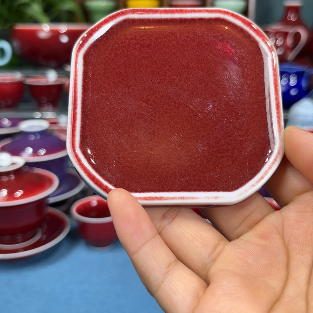 景德镇陶瓷浅行朗红福利杯