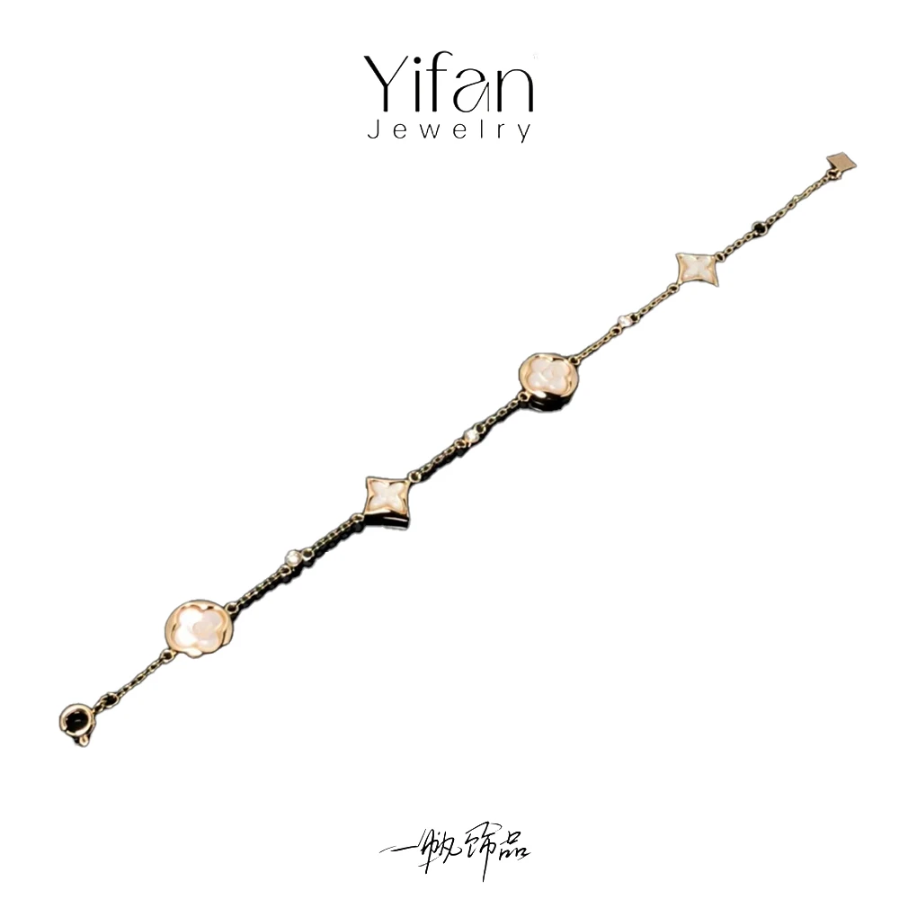 铜合金项链 【V金版本】精工CNC 迷你四花手链  030