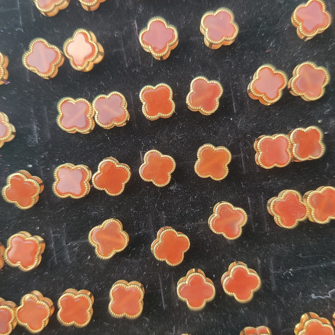 南红四叶草耳钉多样性拍一发一H