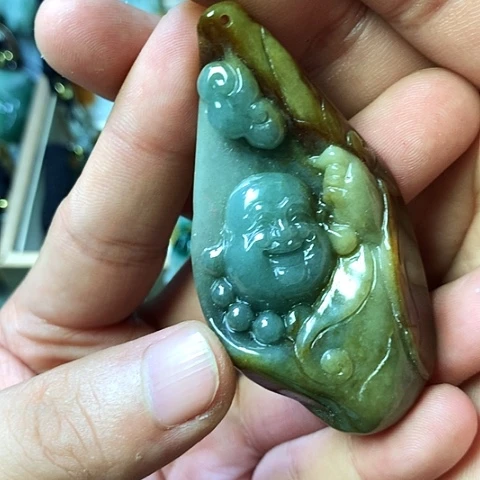 颈饰未镶嵌翡翠福豆豆珠宝翡翠颈饰