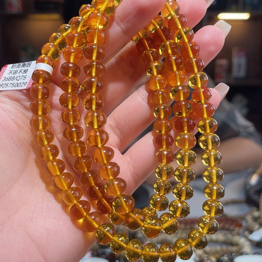 琥珀未镶嵌颈饰8m净水