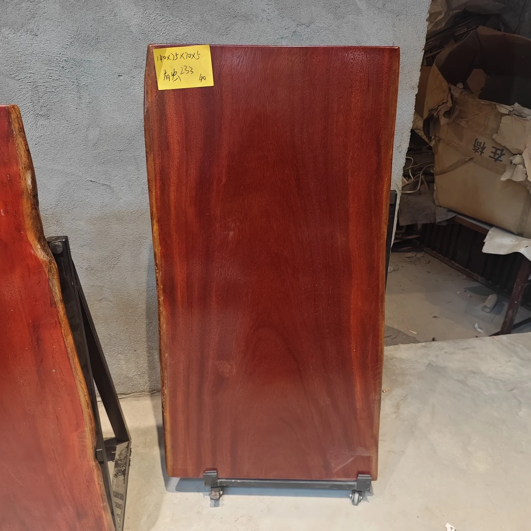 整板纯原木实木大板茶桌办公桌书桌自然边黑檀木茶几