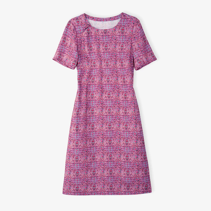 韩穆KA67857妈妈装新中式亚麻女装连衣裙夏季新款复古宽松裙子