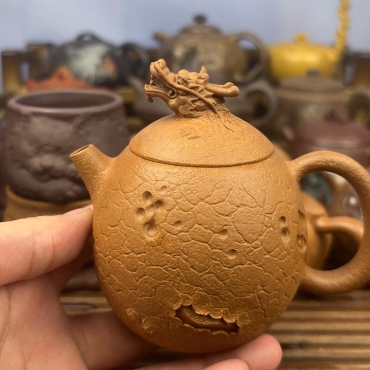 茶壶紫砂龙蛋原矿黄降坡200c