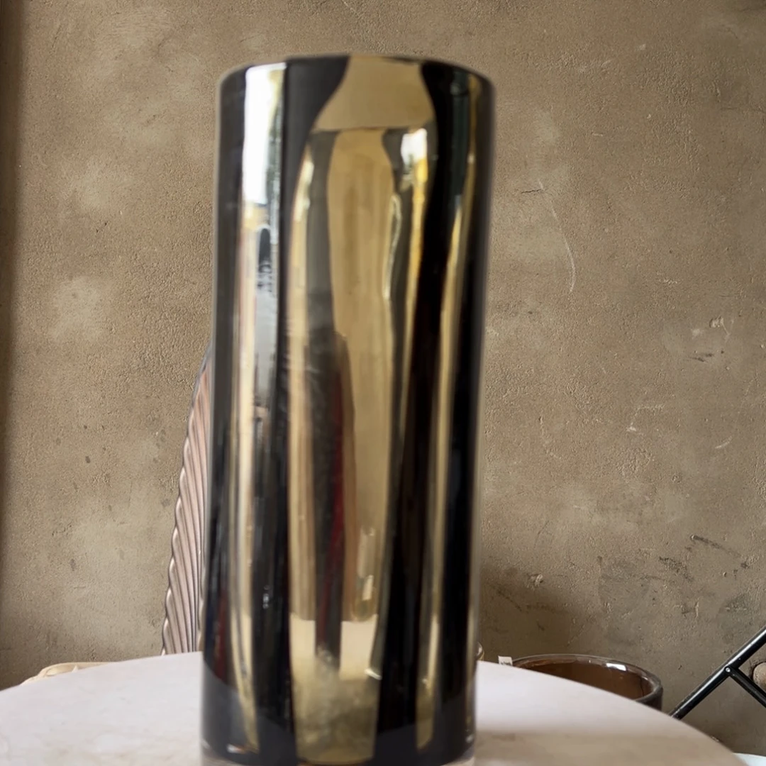 弘扬琉璃花器微瑕高度30