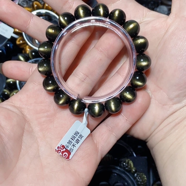 黑曜岩手串未镶嵌M***c