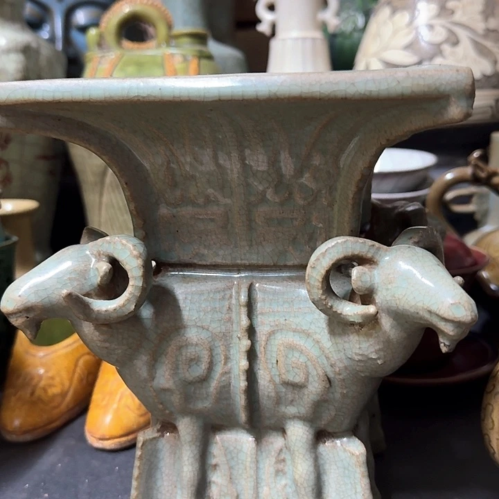 汝窑四羊方尊，五大名窑