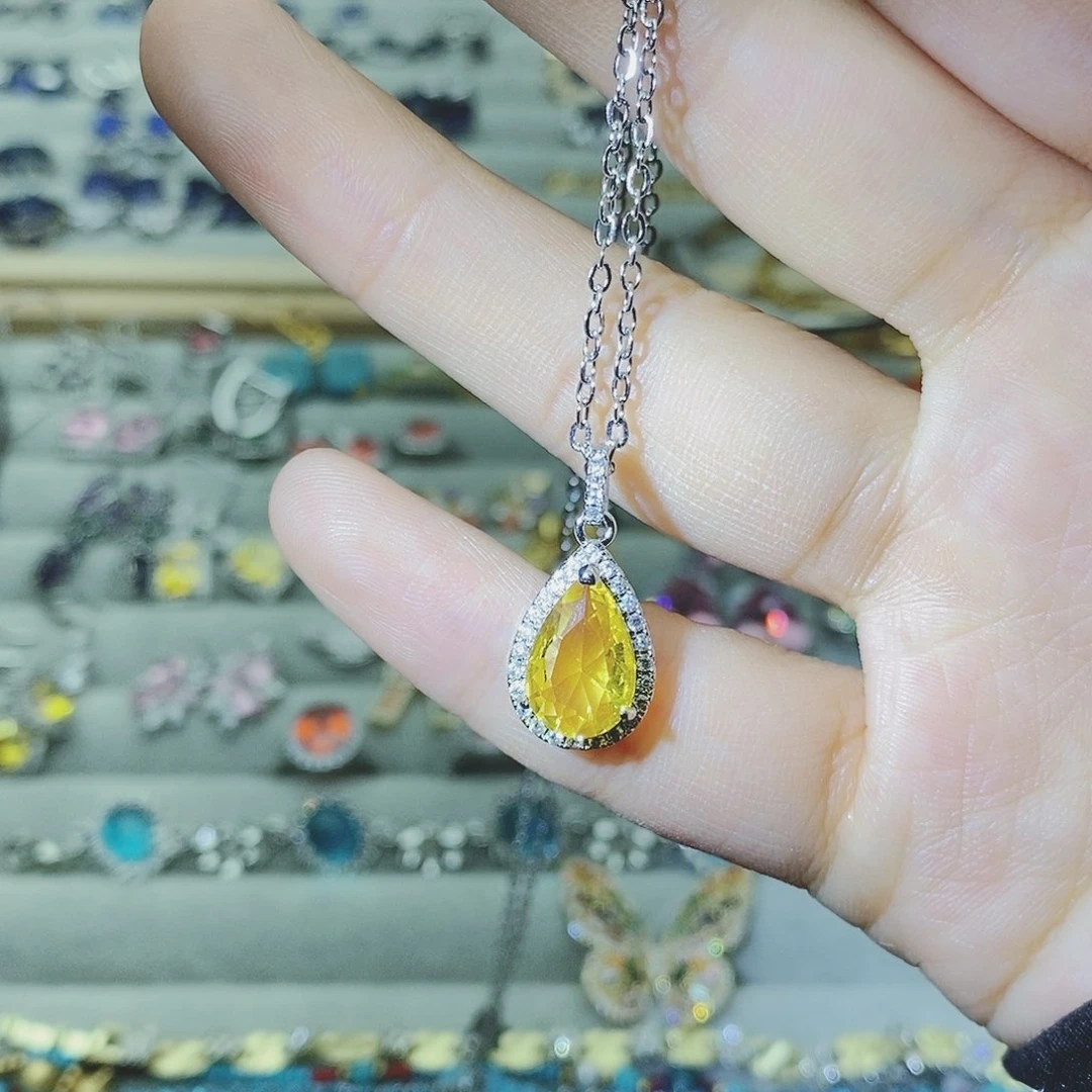 【闪购商品】托帕石耳饰银S925镶嵌