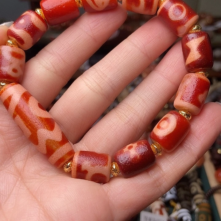 玛瑙/玉髓足铂镶嵌手链