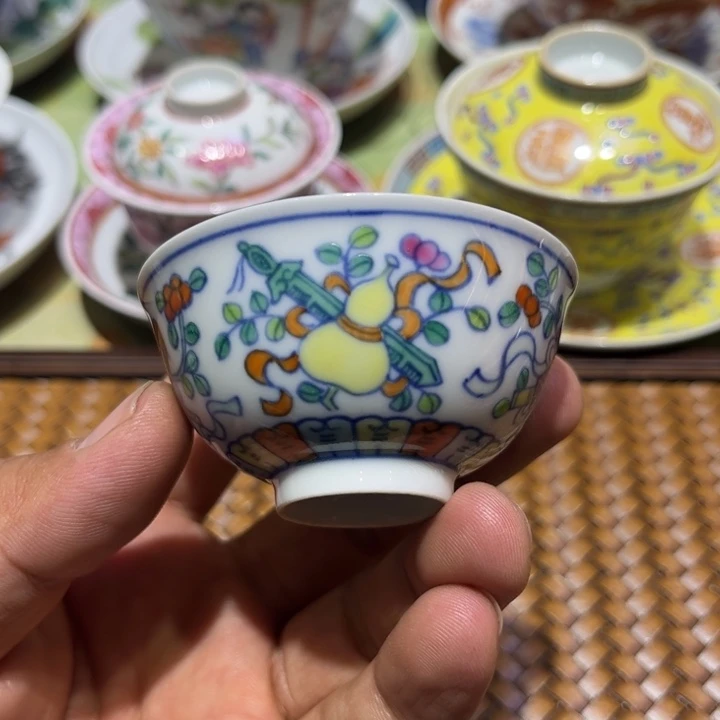 纯手绘精品盖碗杯