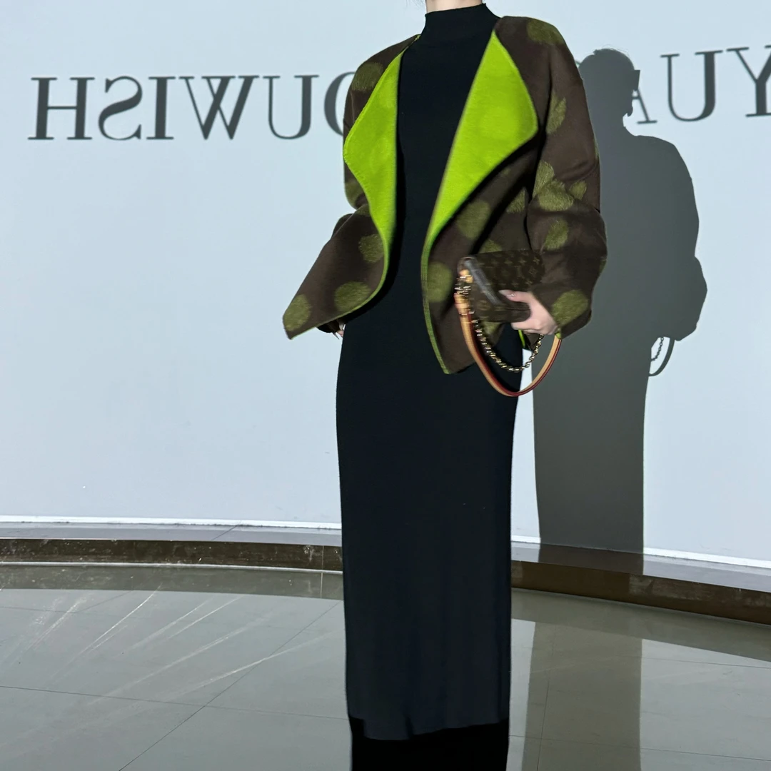 YUASYIYOUWISH|“波尔卡”设计师版型波点文艺圆圈外套