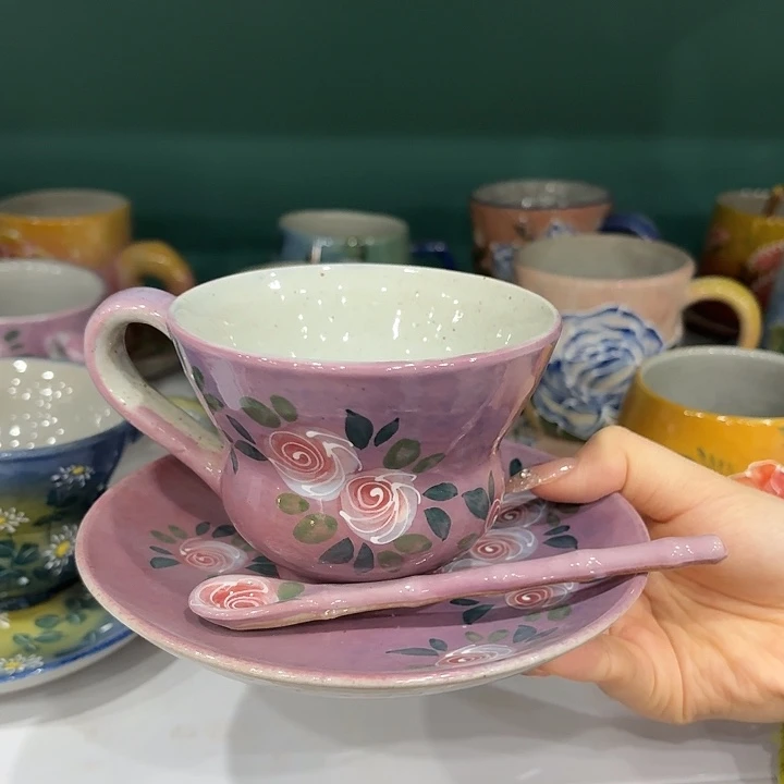 杯景德镇釉下五彩手绘陶瓷