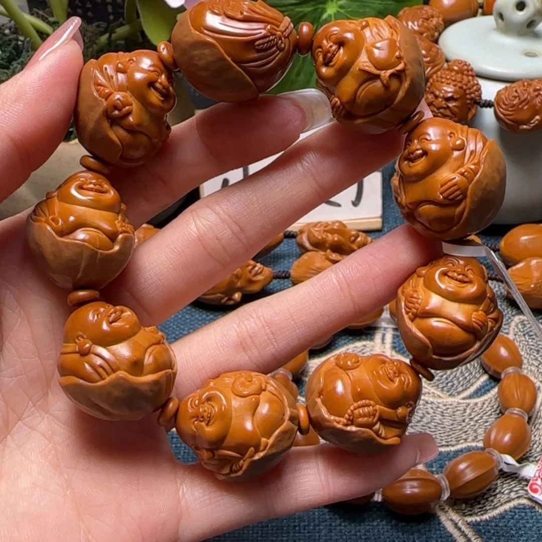 【闪购商品】橄榄核手串包衣弥勒