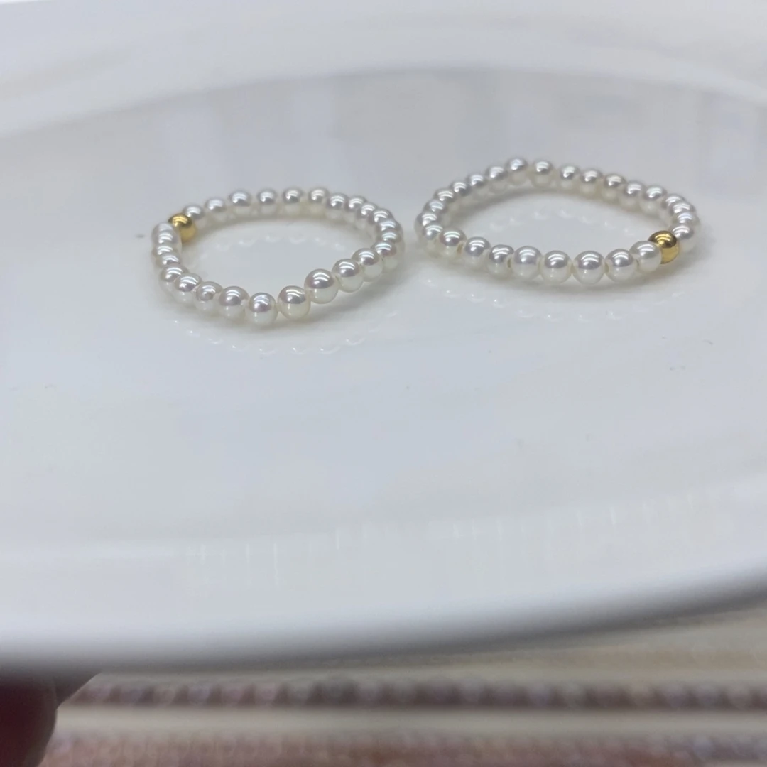 淡水珍珠戒指银S925镶嵌