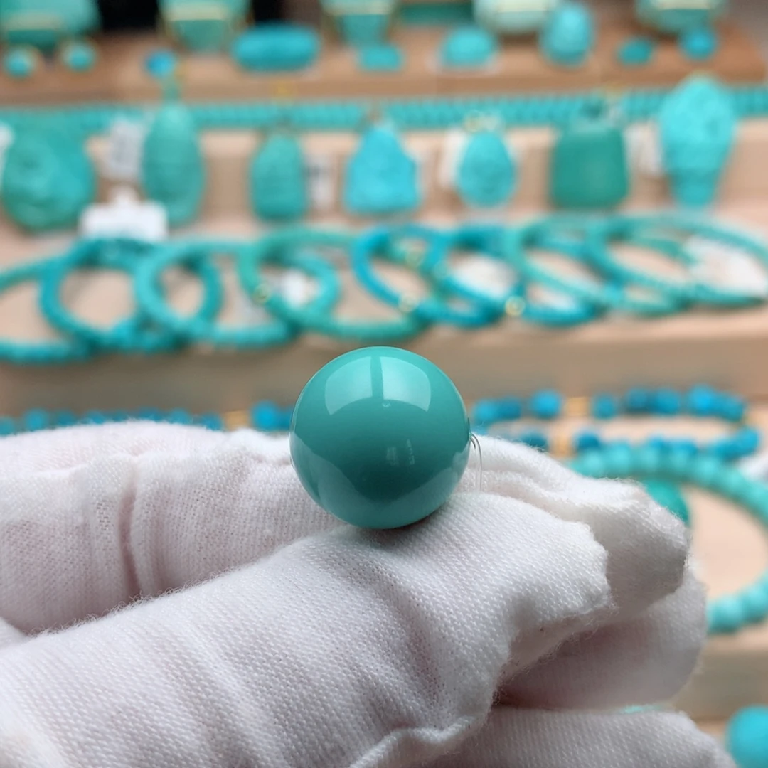 绿松石未镶嵌珠宝奇石15.8mm
