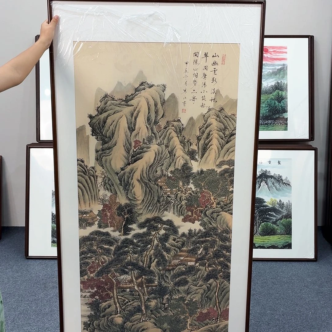国画手绘作品160×80尺寸