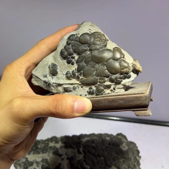 用***0石材灵璧伙房珍珠石玉化彩珍珠