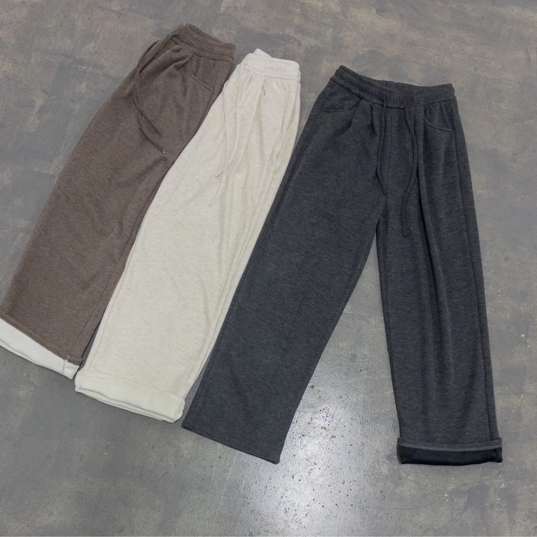 hd【长裤系列】懒宅 加绒糯米裤 垂感显瘦不臃肿专治腿粗