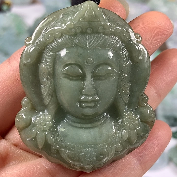 翡翠未镶嵌颈饰观音福利