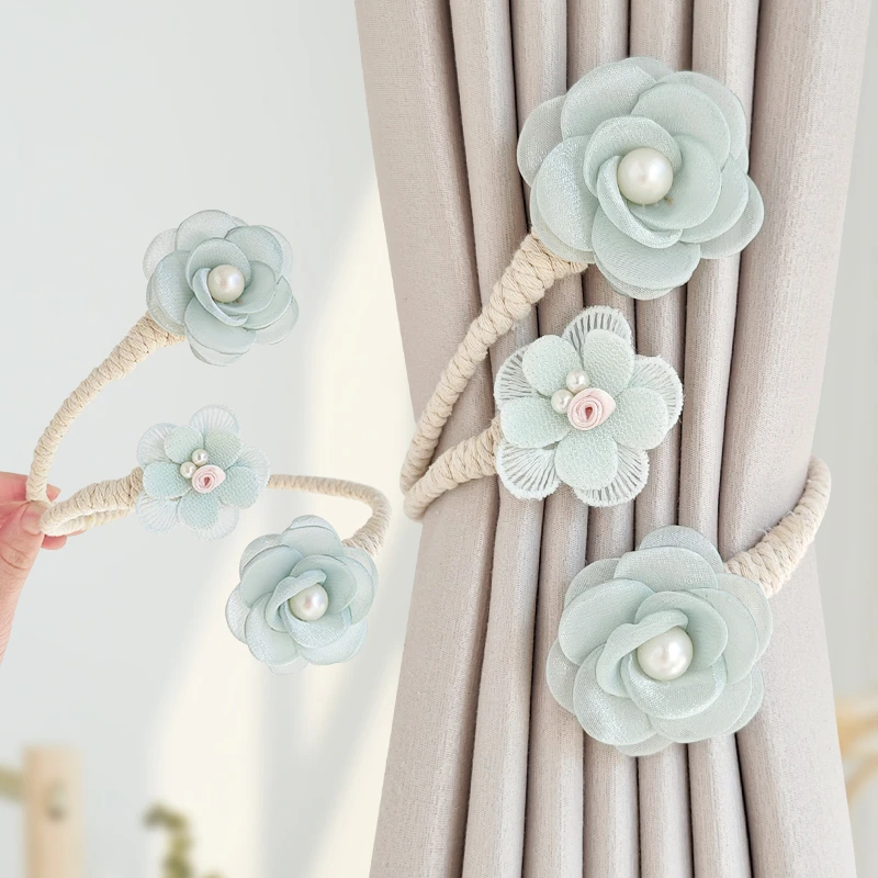 树枝花窗帘扣捆绑带随意造型纱帘束带点缀小饰品窗帘茶室收拢神器