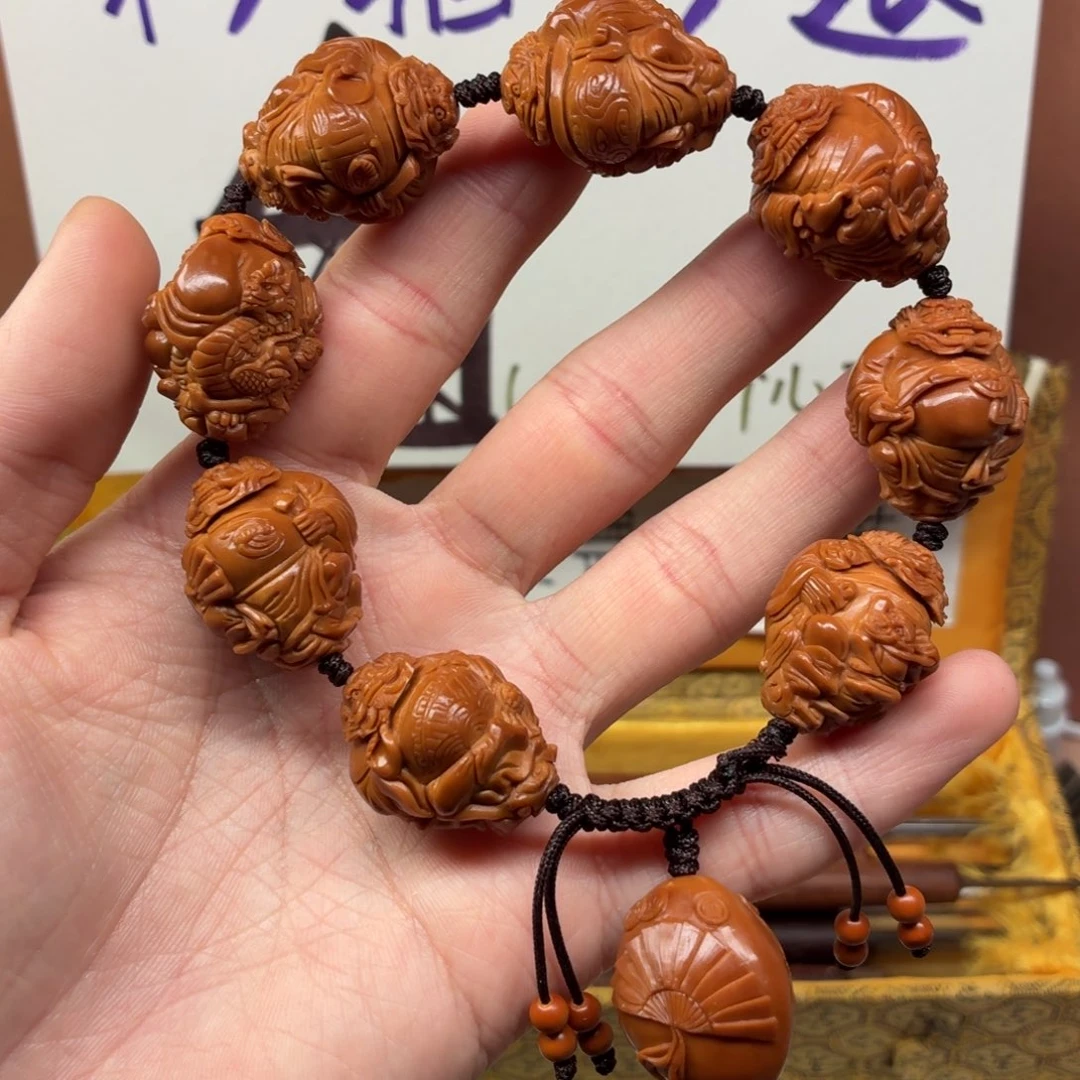 橄榄核吊坠瑞兽钟馗