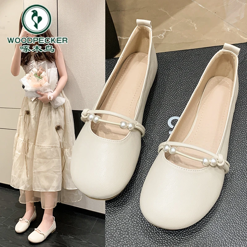 【啄木鸟】正品玛丽珍鞋女2025冬季新款高级感配裙子浅口软底小皮鞋