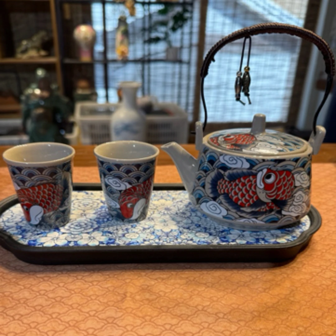 金龙鱼提梁壶一壶两杯070