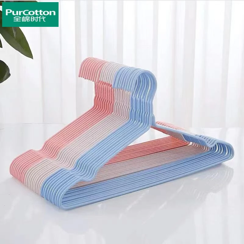 【福利品】10支颜色随机成人衣架防锈防爆晒衣架子无痕晾衣架家用