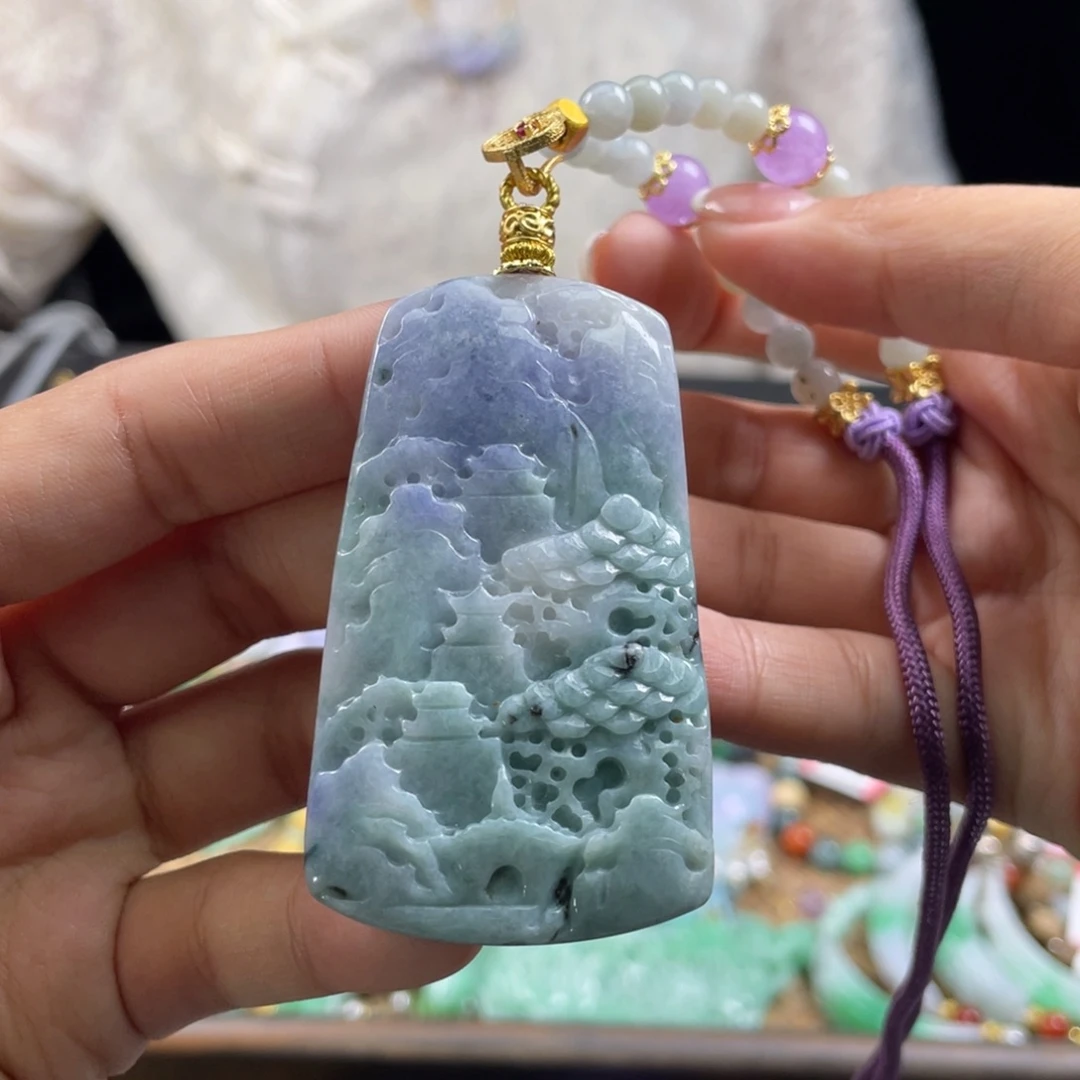 翡翠未镶嵌颈饰代编织