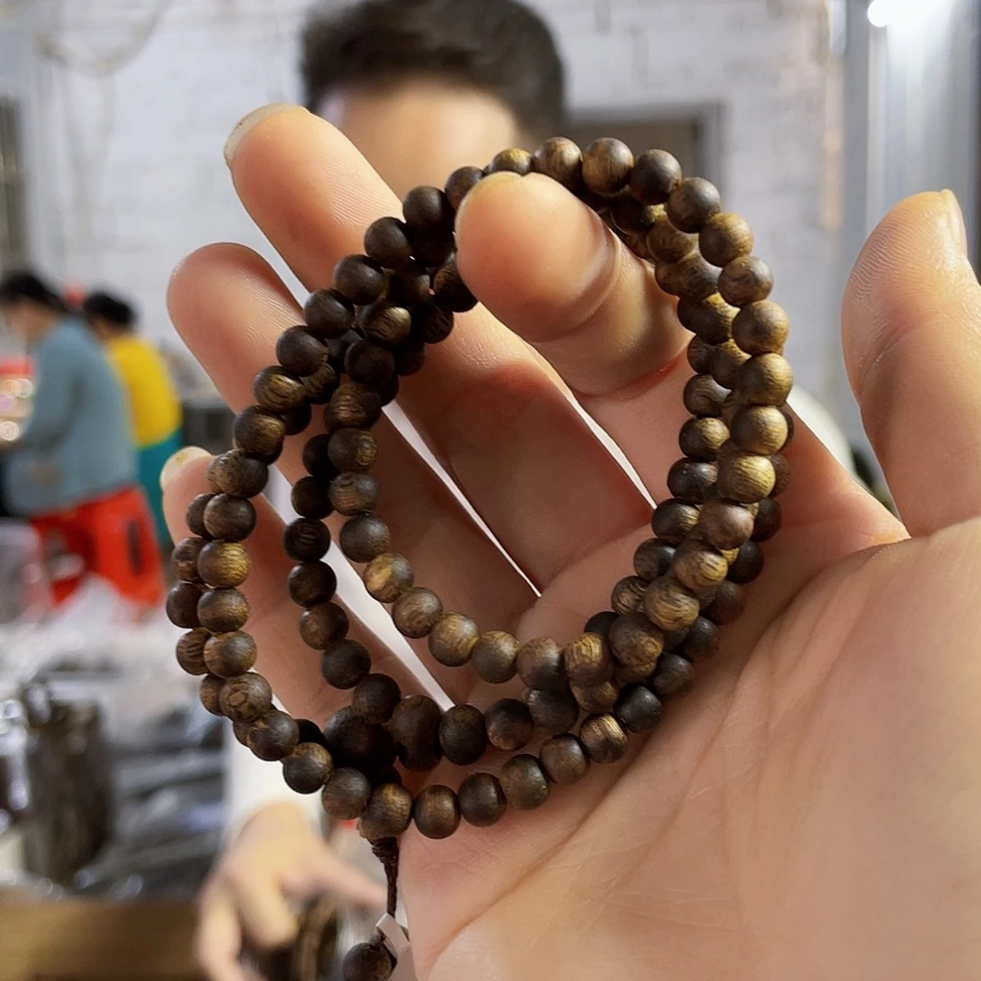 手串沉香棋楠蓝宝石圆珠长串0.5/11克多样性发一