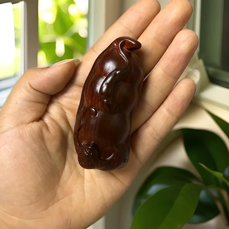 精品非洲紫檀木[四季平安]挂件手把件摆件