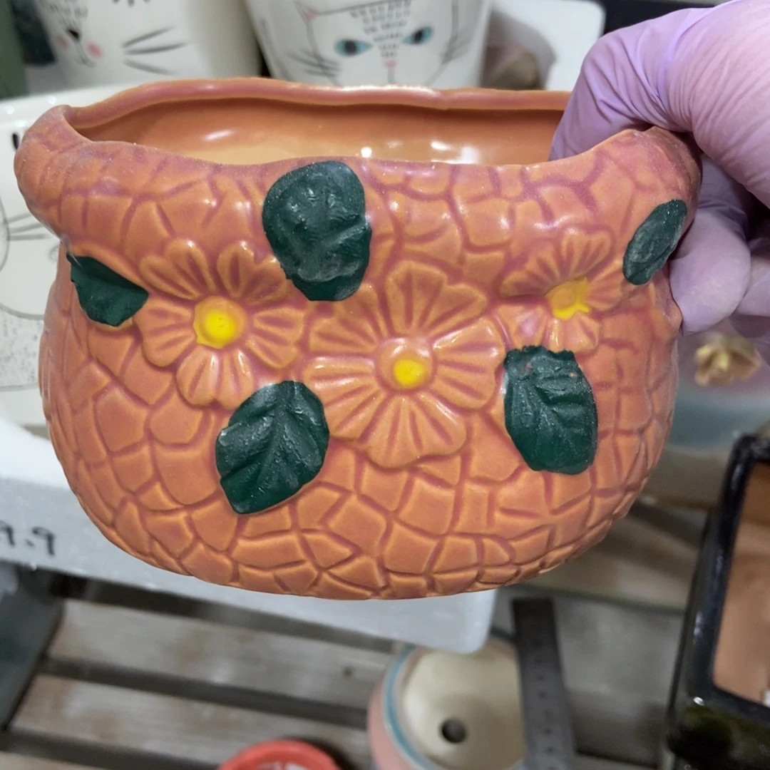 红陶高温陶瓷花盆