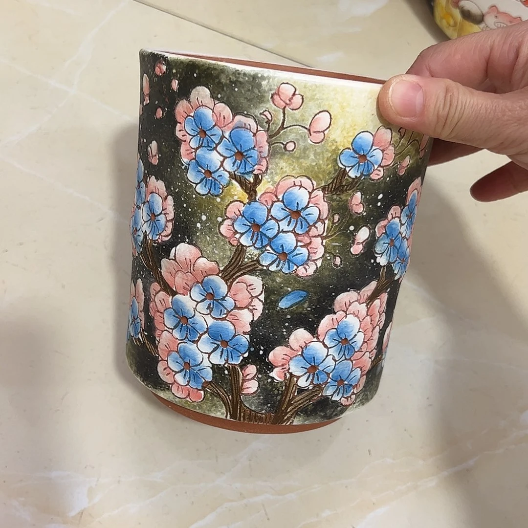 景德镇炫彩手绘口12高15