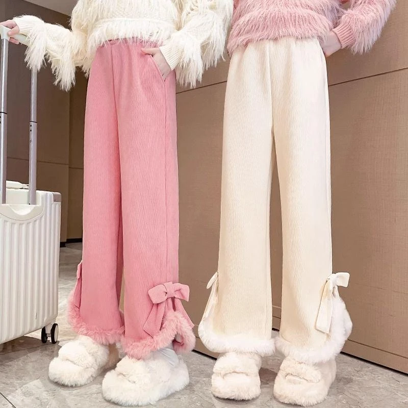 YeeHoO英氏【断码】女童加绒裤子秋冬2025新款儿童冬季洋气一体绒