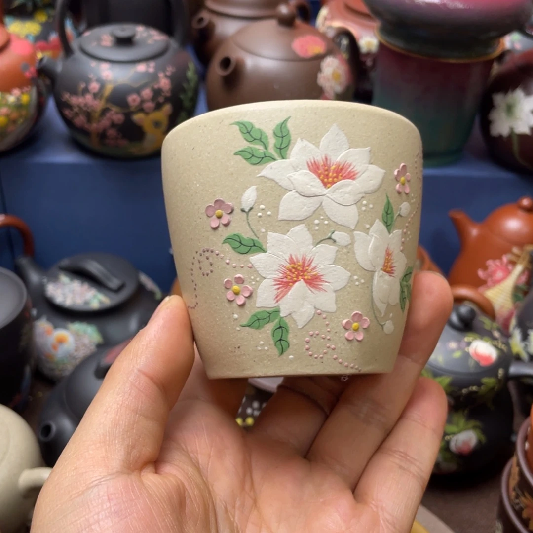 茶杯红泥紫砂主人杯150cc