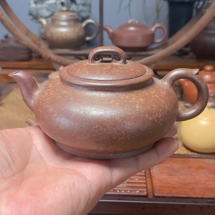 紫砂茶壶梨皮共生