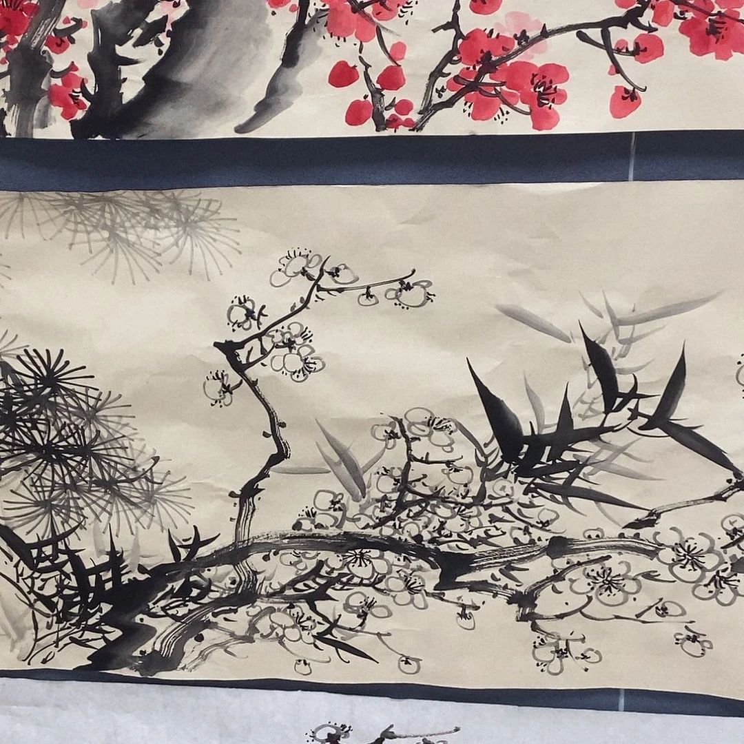 九***)国画赵春英35/140手绘画芯