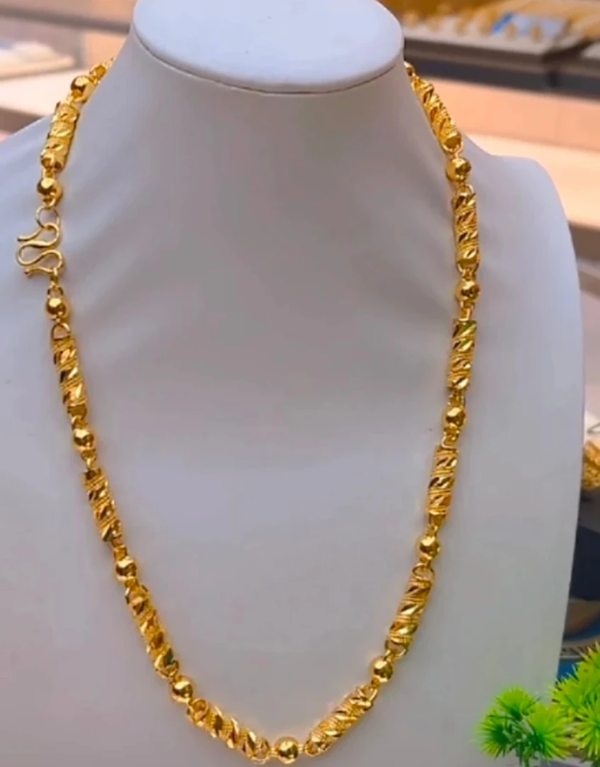 合金项链 时尚潮流实心圆柱项链