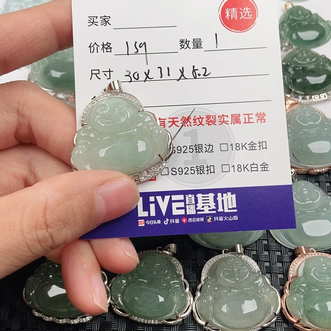 翡翠银S925镶嵌颈饰
