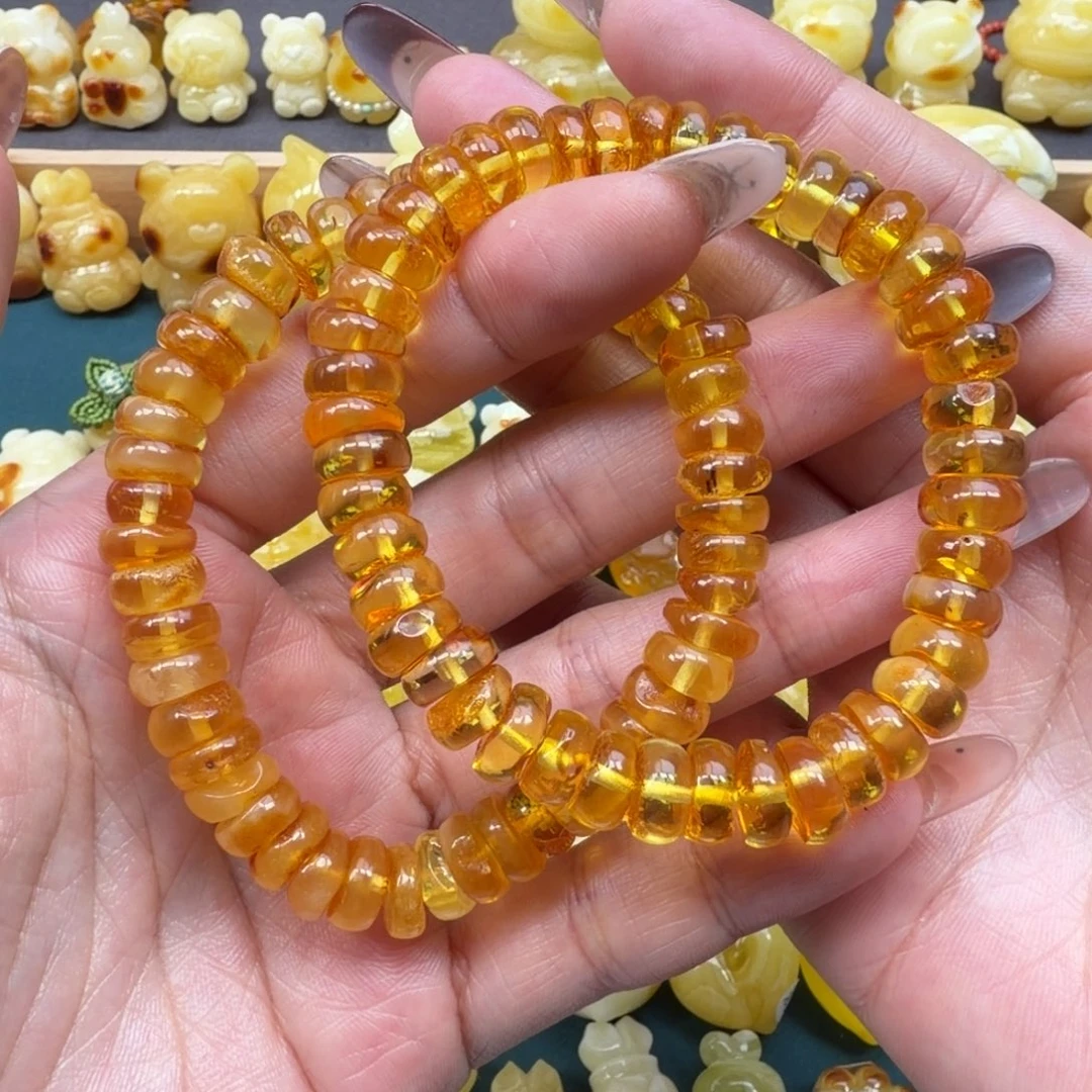 琥珀未镶嵌裸石随机一条