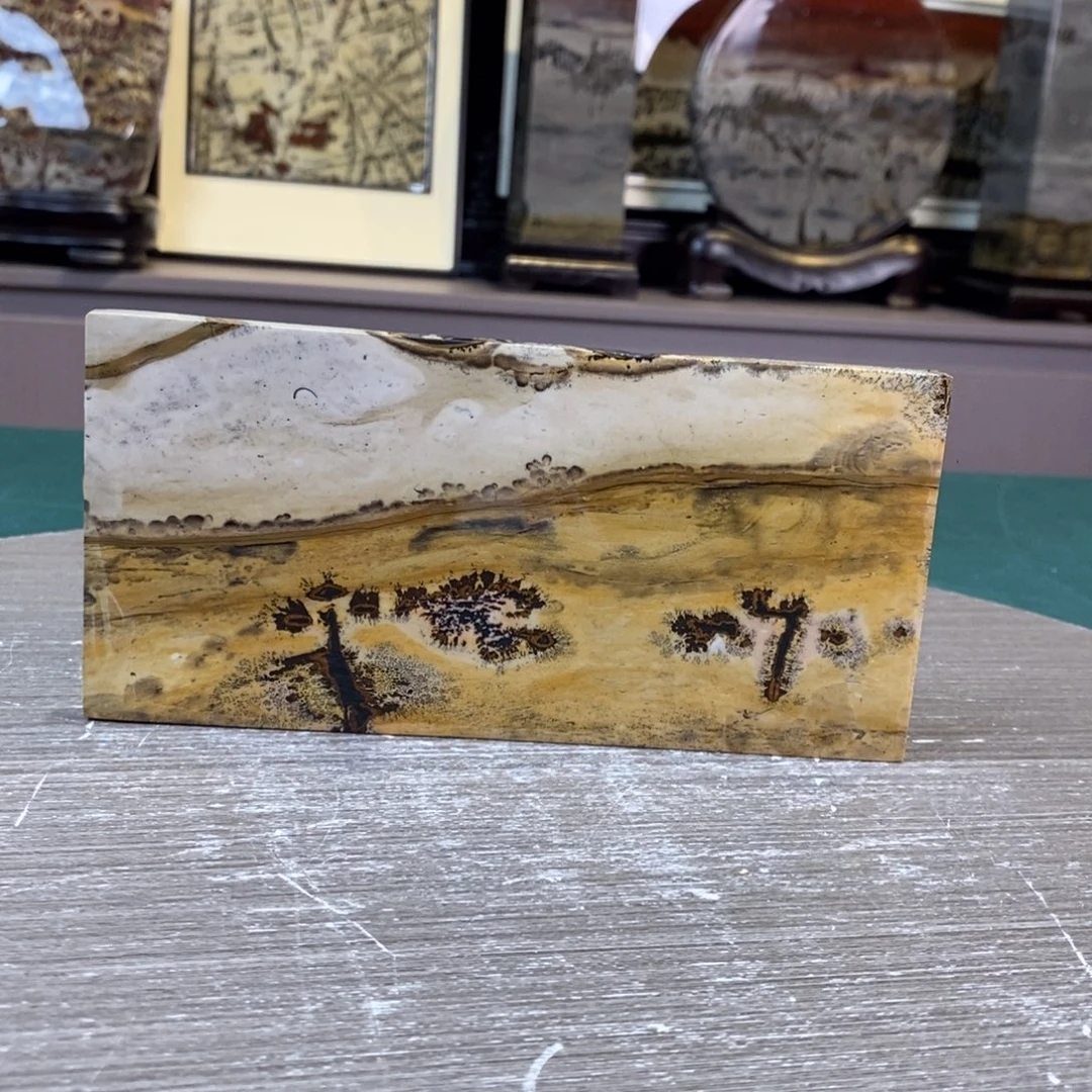 石材广西国画石草花石