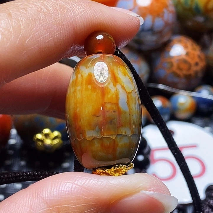 快***笑玛瑙/玉髓未镶嵌颈饰