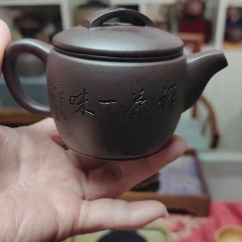 紫砂茶壶汉瓦壶100cC手工制作