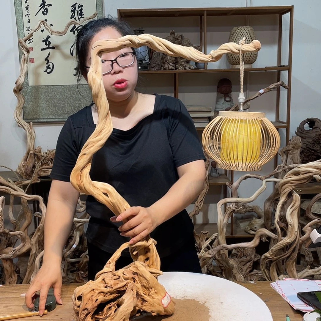 香榧木杜鹃根根艺摆件
