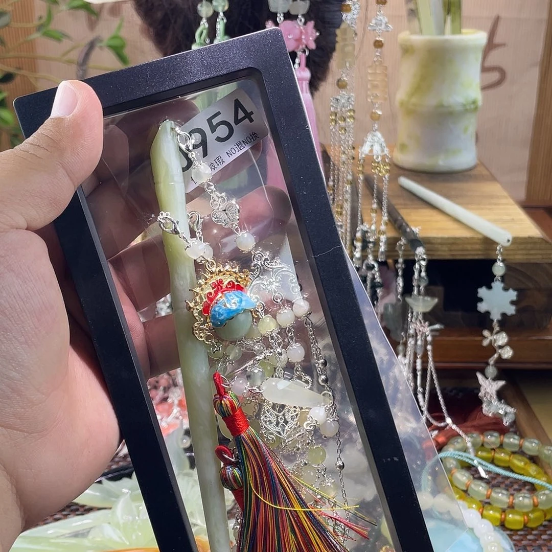 *****蛇纹石玉未镶嵌发饰