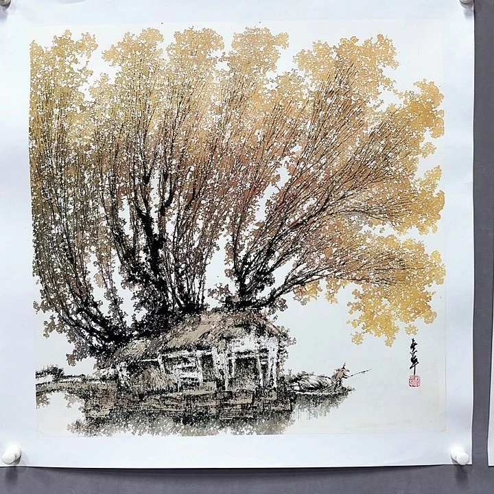 国画亲笔手绘放心去藏