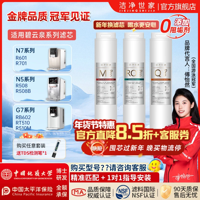 洁净世家洁净世家适用碧云泉G7/G3净R505/506/R306/M2净水器滤芯