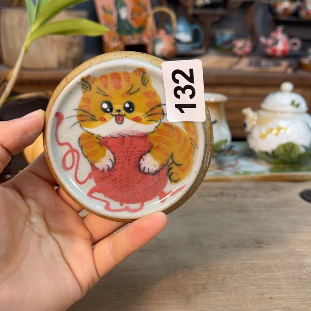 壶素浅陶瓷手工手绘