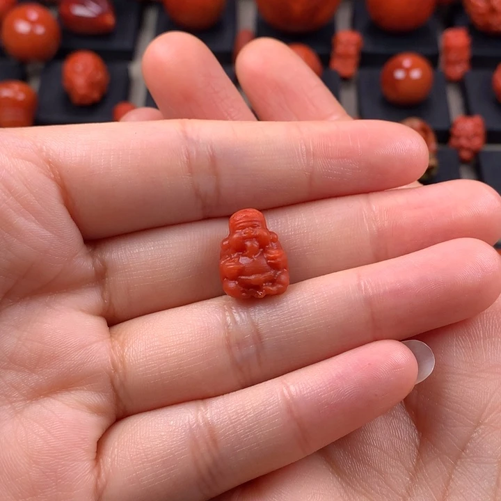 南红玛瑙财神11MM+未镶嵌